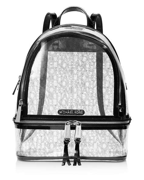 michael kors clear backpack|michael kors transparent bag.